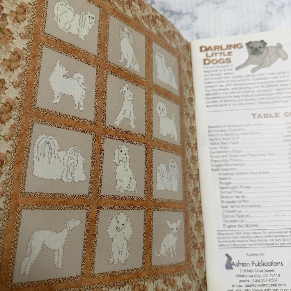 Quilt Pattern Book - Darling Little Dogs by Darcy Ashton 35 Types Craft Projects - Picture 4 of 16